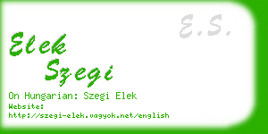 elek szegi business card